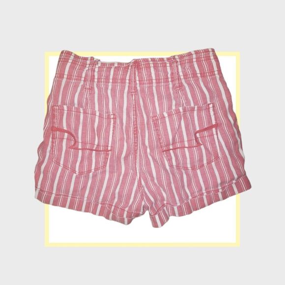 American Eagle Paper Bag Striped Red and White Shorts size 0 - Picture 2 of 8